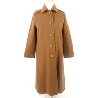 Vintage Circa 1970s Design Jobis Size 12 Mocha Brown Wool Pea Coat