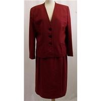 Viyella - size 16 - red and black dog tooth check skirt suit Viyella - Red - Skirt suit