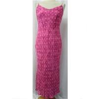 Vintage 1980s - Country Casuals - Size: 10 - Pink - Silk Summer Dress