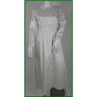 vintage size 34 bust cream full length dress