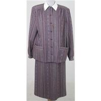 vintage 80s marcelle griffon size 18 multi coloured striped skirt suit