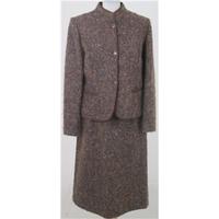 Vintage 80s Emcar Size 14 brown skirt suit