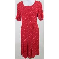 vintage 80s christina charles size m red polka dot dress