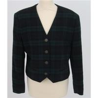 Viyella, size 10 navy & dark green checked wool jacket