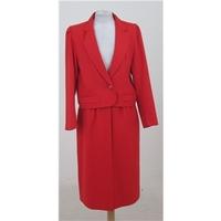 Vintage 80\'s Mona International, size 14 red skirt suit