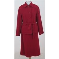 Vintage 80\'s Jaeger, size 12/14 red wool skirt suit