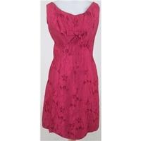 vintage 60s70s frank usher size 12 raspberry pink dress