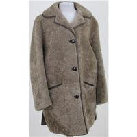 vintage 80s nurseys size 16 light brown sheepskin coat