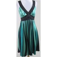 Vila, size M green & black striped dress