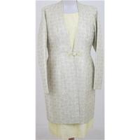Vintage Nicki Hill, size M yellow silk \'mother of the bride\' coat & dress suit