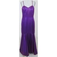 Vintage 80\'s John Charles, size 14 purple satin dress