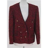 Vintage Basler, size 12 black & red wool smart jacket