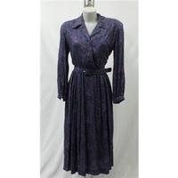 Vintage 1980\'s Size 12/14 Blue/Purple Paisley Print Shirt Waister Vintage - Size: 14 - Blue - Vintage