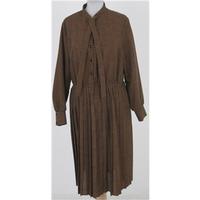 vintage 80s st michael size 16 ginger black long sleeved dress