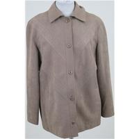 Vintage 80\'s Dannimac, size L taupe suedette jacket