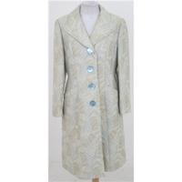 Vintage 60\'s Dereta, size S cream patterned wool coat