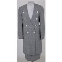 vintage 80s jaeger size 6 black white checked skirt suit