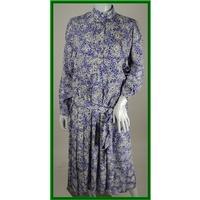 Vintage 1980s Alexon - Size: 14 - Blue - Full length dress