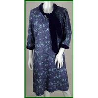 vintage unbranded size 14 purple floral patterned knee length dress wi ...