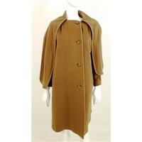 Vintage 1980\'s St Michael Size 14 Light Brown Long Wool Coat