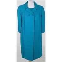 Vintage 50s Philip Kunick Size 18 turquoise coat & dress
