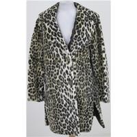 vintage 70s lister katmandu size l leopard faux fur coat
