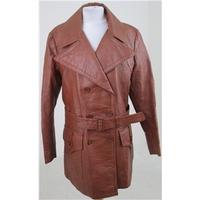 Vintage Renato Ferrero, size 14 brown leather look jacket