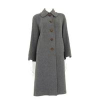 Vintage 1960s Harris Tweed Size 14 - 16 Hand Woven Pure Wool Coat in Blue and Brown Fleck