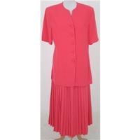 viyella size 12 pink two piece skirt suit