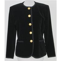 Vintage 80\'s Windsmoor, size 10 black velvet jacket