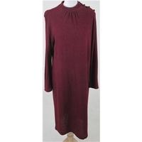 Vintage 80s St Michael Size 18 burgundy winter dress