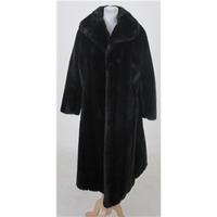 Vintage Allander at House of Fraser, size L long brown faux fur coat