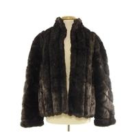 Vintage size 16, dark brown faux fur jacket