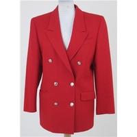 Vintage 80s Burberrys\' size L Red Wool Blazer