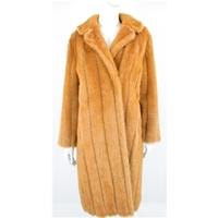 Vintage 1970\'s Size 16 Marno Mink Light Brown Long Faux Fur Coat