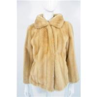 vintage 1970s size 12 tissavel cream faux fur coat