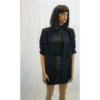 Viyella Size 10 Navy Blue Oversized Jacket