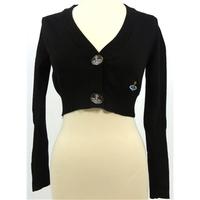 Vivienne Westwood Red Label Size 6 High Quality Soft and Luxurious Black Cropped Cardigan