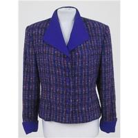 Vintage Jacques Vert size 12 purple mix checked jacket