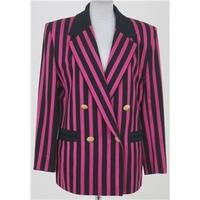 Vintage Windsmoor, size 10 pink & navy striped blazer