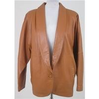 vintage 80s gerards garments size m tan leather jacket