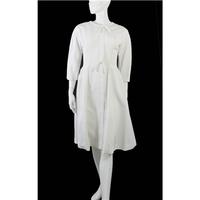 Vintage Circa 1950\'s Jean Allen \'Roman Holiday\' Size 12 Pearl White Full Grosgrain Wedding Dress