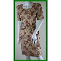 vintage belfashion size s multi coloured knee length dress