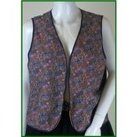 vintage unbranded size 16 multi coloured floral waistcoat