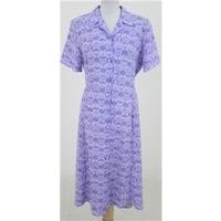 Vintage 80s Feminine Size:16 mauve floral button-through dress