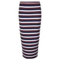 VICTORIA BECKHAM Striped Midi Skirt