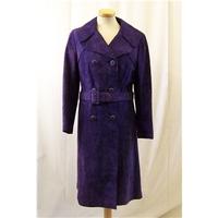 vintage unbranded purple suede coat unbranded size s purple leather co ...