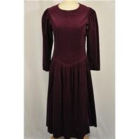 Vintage cord dress by Laura Ashley - Size: 10 - Purple - Vintage