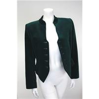 Vintage Size 10 Green Velvet Jacket Unbranded - Size: S - Green - Jacket