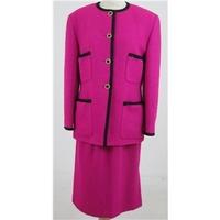 Vintage 80s Windsmoor Size: 12/14 pink Chanel style skirt suit